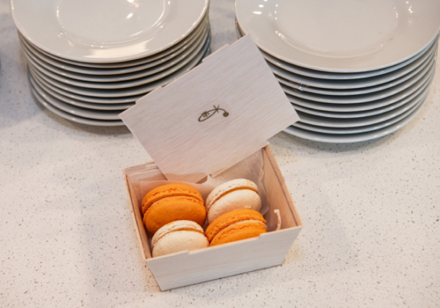 macarons on table