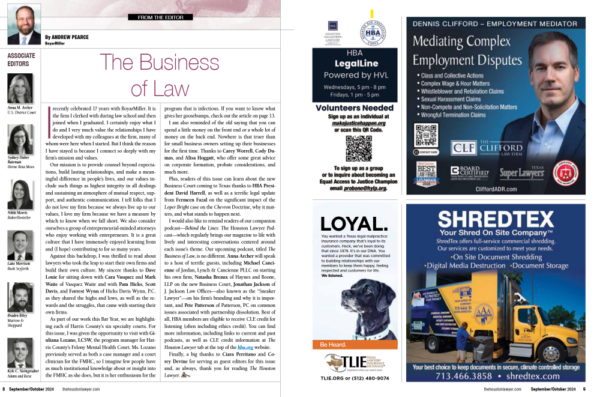 The Houston Lawyer: The Business of Law